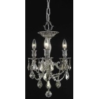 Elegant Lighting 9203F13Pw-Gt-Rc 13 Dia X 14 H In Rosalia Collection Flush Mount - Pewter Finish- Royal Cut