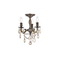 Elegant Lighting 9203F13Pw-Gt-Rc 13 Dia X 14 H In Rosalia Collection Flush Mount - Pewter Finish- Royal Cut