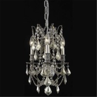 Elegant Lighting 9203D13Pw-Gt-Rc 13 Dia X 18 H In Rosalia Collection Hanging Fixture - Pewter Finish- Royal Cut