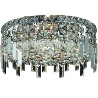 Elegant Lighting 2031F14C-Rc 14 Dia X 55 H In Maxim Collection Flush Mount - Royal Cut- Chrome Finish