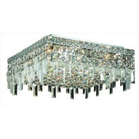 Elegant Lighting 2033F16C-Rc 16 L X 16 W X 55 H In Maxim Collection Flush Mount - Royal Cut- Chrome Finish