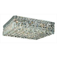 Elegant Lighting 2032F16C-Rc 16 L X 16 W X 55 H In Maxim Collection Flush Mount - Royal Cut- Chrome Finish