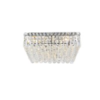 Elegant Lighting 2032F16C-Rc 16 L X 16 W X 55 H In Maxim Collection Flush Mount - Royal Cut- Chrome Finish