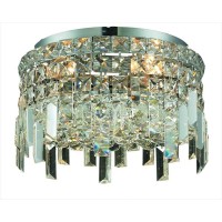 Elegant Lighting 2031F12C-Rc 12 Dia X 55 H In Maxim Collection Flush Mount - Royal Cut- Chrome Finish