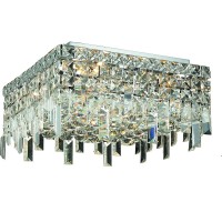 Elegant Lighting 2033F12C-Rc 12 L X 12 W X 55 H In Maxim Collection Flush Mount - Royal Cut- Chrome Finish