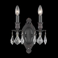 Elegant Lighting 9202W9Db-Rc 9 Dia X 105 H In Rosalia Collection Wall Sconce - Dark Bronze Finish- Royal Cut