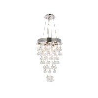 Elegant Lighting 2006D16C-Rc 16 D X 24 In Galaxy Collection Hanging Fixture - Royal Cut- Chrome