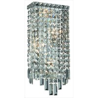 Elegant Lighting 2033W8C-Rc 8 W X 16 H In Maxim Collection Wall Sconce - Royal Cut- Chrome Finish