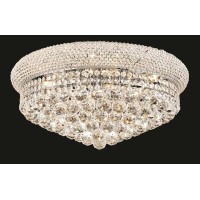 Elegant Lighting 1800F20C-Rc 20 D X 10 In Primo Collection Flush Mount - Royal Cut- Chrome