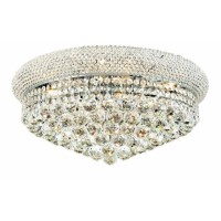 Elegant Lighting 1800F20C-Rc 20 D X 10 In Primo Collection Flush Mount - Royal Cut- Chrome