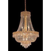 Elegant Lighting 1900D20G-Rc 20 D X 26 In Century Collection Hanging Fixture - Royal Cut- Gold