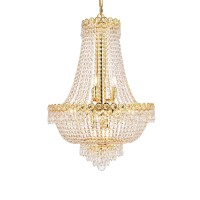 Elegant Lighting 1900D20G-Rc 20 D X 26 In Century Collection Hanging Fixture - Royal Cut- Gold