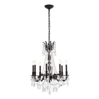 Elegant Lighting 9208D24Db-Rc 24 Dia X 30 H In Rosalia Collection Hanging Fixture - Dark Bronze Finish- Royal Cut