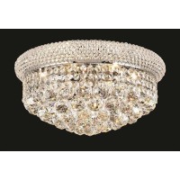 Elegant Lighting 1800F16C-Rc 16 D X 8 In Primo Collection Flush Mount - Royal Cut- Chrome