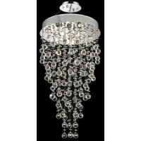 Elegant Lighting 2006D20C-Rc 20 D X 36 In Galaxy Collection Hanging Fixture - Royal Cut- Chrome