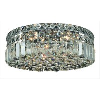 Elegant Lighting 2030F14C-Rc 14 Dia X 55 H In Maxim Collection Flush Mount - Royal Cut- Chrome Finish