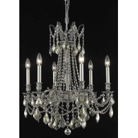 Elegant Lighting 9206D23Pw-Gt-Rc 23 Dia X 26 H In Rosalia Collection Hanging Fixture - Pewter Finish- Royal Cut