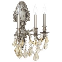 Elegant Lighting 9603W14Pw-Gt-Rc 14 W X 18 H In Monarch Wall Sconce- Royal Cut - Pewter