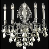 Elegant Lighting 9605W21Pw-Gt-Rc 21 W X 24 H In Monarch Wall Sconce- Royal Cut - Pewter