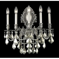 Elegant Lighting 9605W21Pw-Gt-Rc 21 W X 24 H In Monarch Wall Sconce- Royal Cut - Pewter