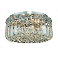 Elegant Lighting 2030F12C-Rc 12 Dia X 55 H In Maxim Collection Flush Mount - Royal Cut- Chrome Finish