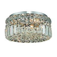 Elegant Lighting 2030F12C-Rc 12 Dia X 55 H In Maxim Collection Flush Mount - Royal Cut- Chrome Finish