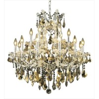 Elegant Lighting 2800D30C-Gt-Rc 30 Dia X 28 H In Maria Theresa Collection Hanging Fixture - Royal Cut- Chrome Finish