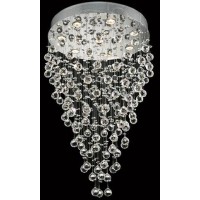 Elegant Lighting 2006D24C-Rc 24 D X 36 In Galaxy Collection Hanging Fixture - Royal Cut- Chrome