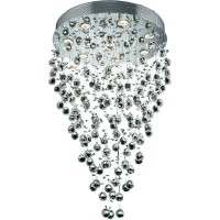 Elegant Lighting 2006D24C-Rc 24 D X 36 In Galaxy Collection Hanging Fixture - Royal Cut- Chrome