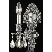 Elegant Lighting 9601W5Pw-Gt-Rc 5 W X 115 H In Monarch Wall Sconce Royal Cut - Pewter