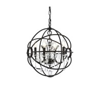 Elegant Lighting 1130D17Db-Rc 17 Dia X 195 H In Geneva Pendent Lamp - Dark Bronze Royal Cut Crystals