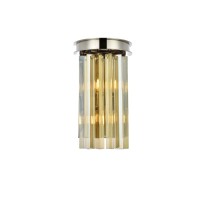 Elegant Lighting 1208W8Pn-Gt-Rc 8 W X 14 H In Sydney Wall Lamp - Polished Nickel- Royal Cut Golden Teak Crystals