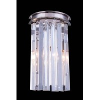 Elegant Lighting 1208W8Pn-Rc 8 W X 14 H In Sydney Wall Lamp - Polished Nickel- Royal Cut Crystals