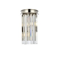 Elegant Lighting 1208W8Pn-Rc 8 W X 14 H In Sydney Wall Lamp - Polished Nickel- Royal Cut Crystals