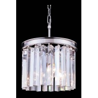 Elegant Lighting 1208D12Pn-Rc 12 Dia X 13 H In Sydney Pendent Lamp - Polished Nickel- Royal Cut Crystals