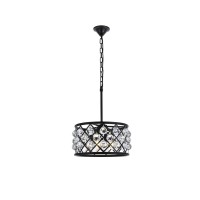 Elegant Lighting 1214D16Mb-Rc 16 Dia X 9 H In Madison Pendant Lamp - Mocha Brown- Royal Cut Crystal Clear