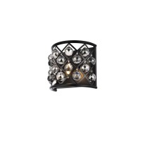 Elegant Lighting 1214W11Mb-Ss-Rc 115 W X 105 H In Madison Wall Sconce - Mocha Brown- Royal Cut Silver Shade Grey