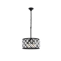 Elegant Lighting 1213D16Mb-Rc 16 Dia X 9 H In Madison Pendant Lamp - Mocha Brown- Royal Cut Crystal Clear