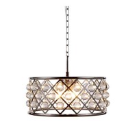 Elegant Lighting 1213D20Pn-Rc 20 Dia X 9 H In Madison Pendant Lamp - Polished Nickel, Royal Cut Crystal Clear