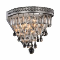 Elegant Furniture & Lighting 1219W9As-Rc Nordic Royal Cut Clear Antique Silver Wall Sconce- 9 X 9 In