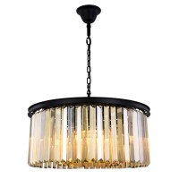 Elegant Lighting 1238D31Mb-Gt-Rc 135 X 315 In Sydney 8 Light Matte Black Chandelier