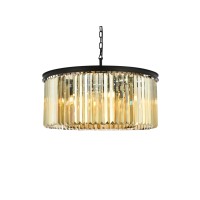 Elegant Lighting 1238D31Mb-Gt-Rc 135 X 315 In Sydney 8 Light Matte Black Chandelier