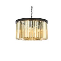 Elegant Lighting 1238D26Mb-Gt-Rc 135 X 26 In Sydney 8 Light Matte Black Chandelier