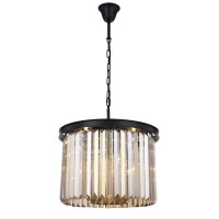 Elegant Lighting 1238D20Mb-Gt-Rc 135 X 20 In Sydney 6 Light Matte Black Pendant