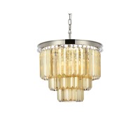 Elegant Lighting 1231D20Pn-Gt-Rc 205 X 20 In Sydney 9 Light Polished Nickel Chandelier