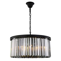 Elegant Lighting 1238D31Mb-Ss-Rc 135 X 315 In Sydney 8 Light Matte Black Chandelier