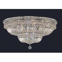 Elegant Lighting V2528F30C-Rc Tranquil 18 Light Flush Mount, Royal Cut Crystals - Chrome