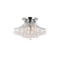 Elegant Lighting V8000F19C-Rc Toureg 6 Light Flush Mount Royal Cut Crystals - Chrome