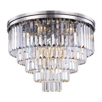 Urban Classic 1231F32Pn-Rc Sydney 17 Light Flush Mount Royal Cut Crystals - Polished Nickel