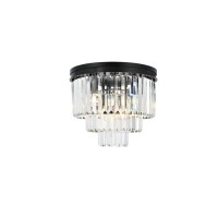 Urban Classic 1231F20Mb-Rc Sydney 9 Light Flush Mount Royal Cut Crystals - Matte Black